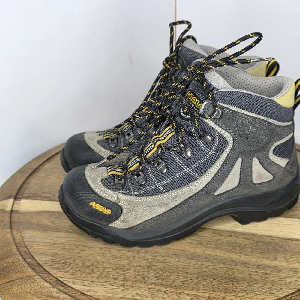Asolo Women's FSN 70 GTX Hiking  Trail Boots Size 6 Waterproof Outdoors Grey Tan